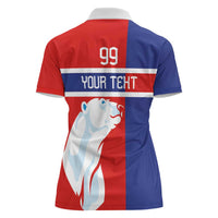 Custom Norway Ice Hockey Women Polo Shirt Polar Bears-Viking Ornament Flag Style
