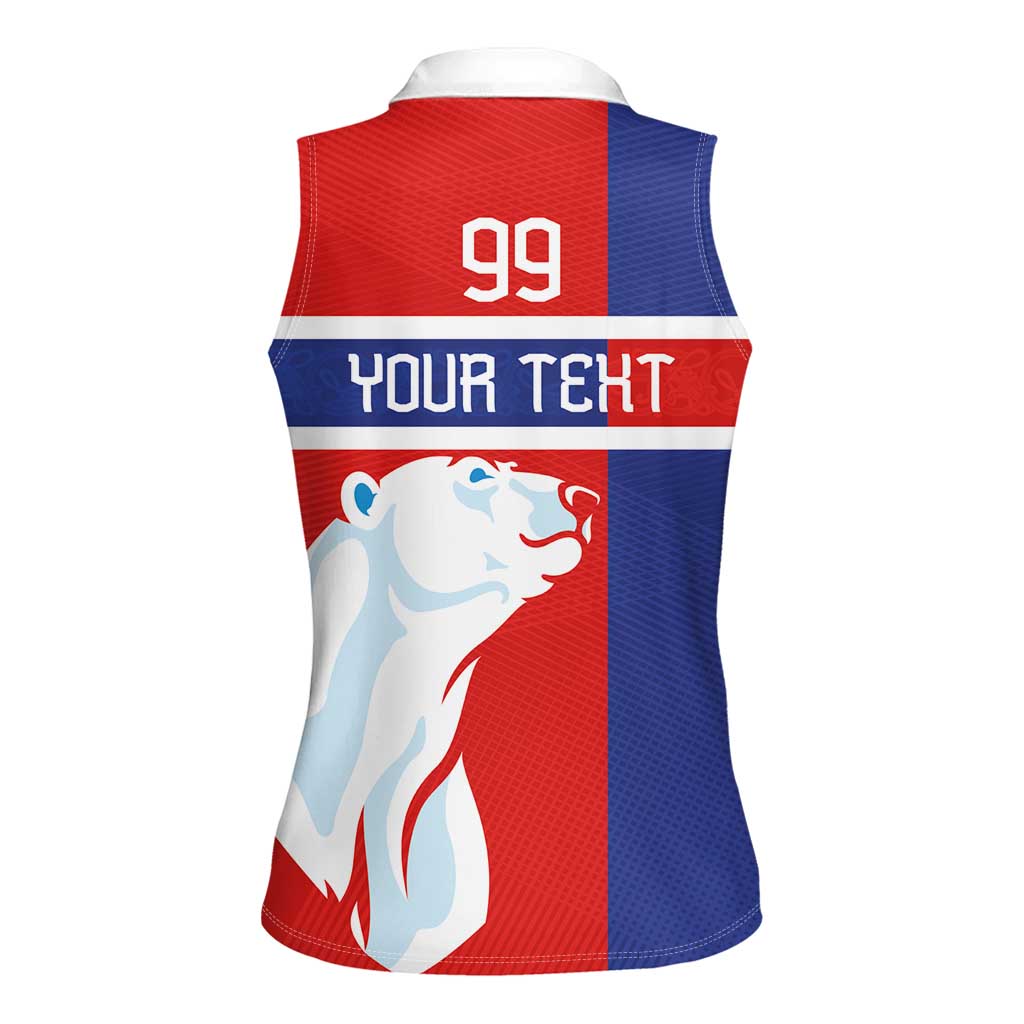 Custom Norway Ice Hockey Women Sleeveless Polo Shirt Polar Bears-Viking Ornament Flag Style