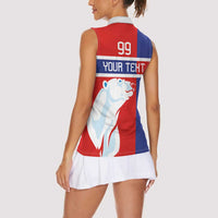 Custom Norway Ice Hockey Women Sleeveless Polo Shirt Polar Bears-Viking Ornament Flag Style