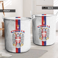 Serbia Coat Of Arms Srbija Eagle Laundry Basket Traditional Serbian Heraldic Crest White Double Headed Eagle