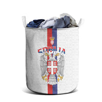 Serbia Coat Of Arms Srbija Eagle Laundry Basket Traditional Serbian Heraldic Crest White Double Headed Eagle