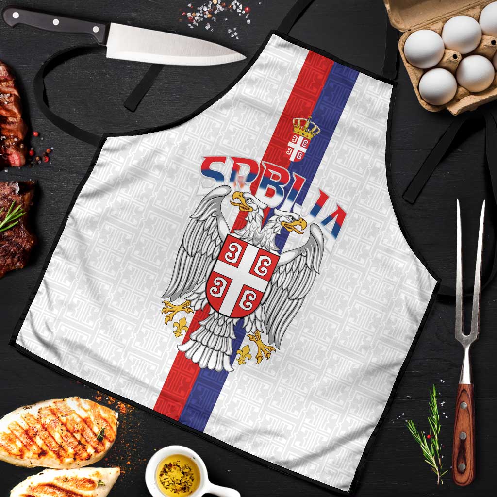 Serbia Coat Of Arms Srbija Eagle Apron Traditional Serbian Heraldic Crest White Double Headed Eagle