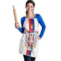 Serbia Coat Of Arms Srbija Eagle Apron Traditional Serbian Heraldic Crest White Double Headed Eagle