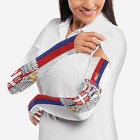 Serbia Coat Of Arms Srbija Eagle Arm Sleeves Traditional Serbian Heraldic Crest White Double Headed Eagle