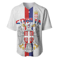 Serbia Coat Of Arms Srbija Eagle Baseball Jersey Traditional Serbian Heraldic Crest White Double Headed Eagle