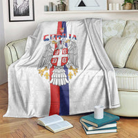 Serbia Coat Of Arms Srbija Eagle Blanket Traditional Serbian Heraldic Crest White Double Headed Eagle