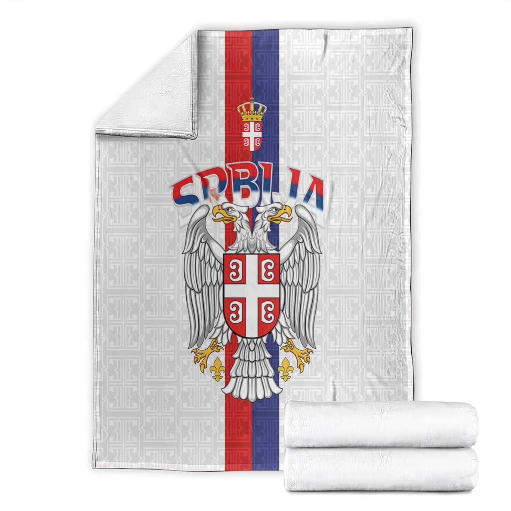 Serbia Coat Of Arms Srbija Eagle Blanket Traditional Serbian Heraldic Crest White Double Headed Eagle