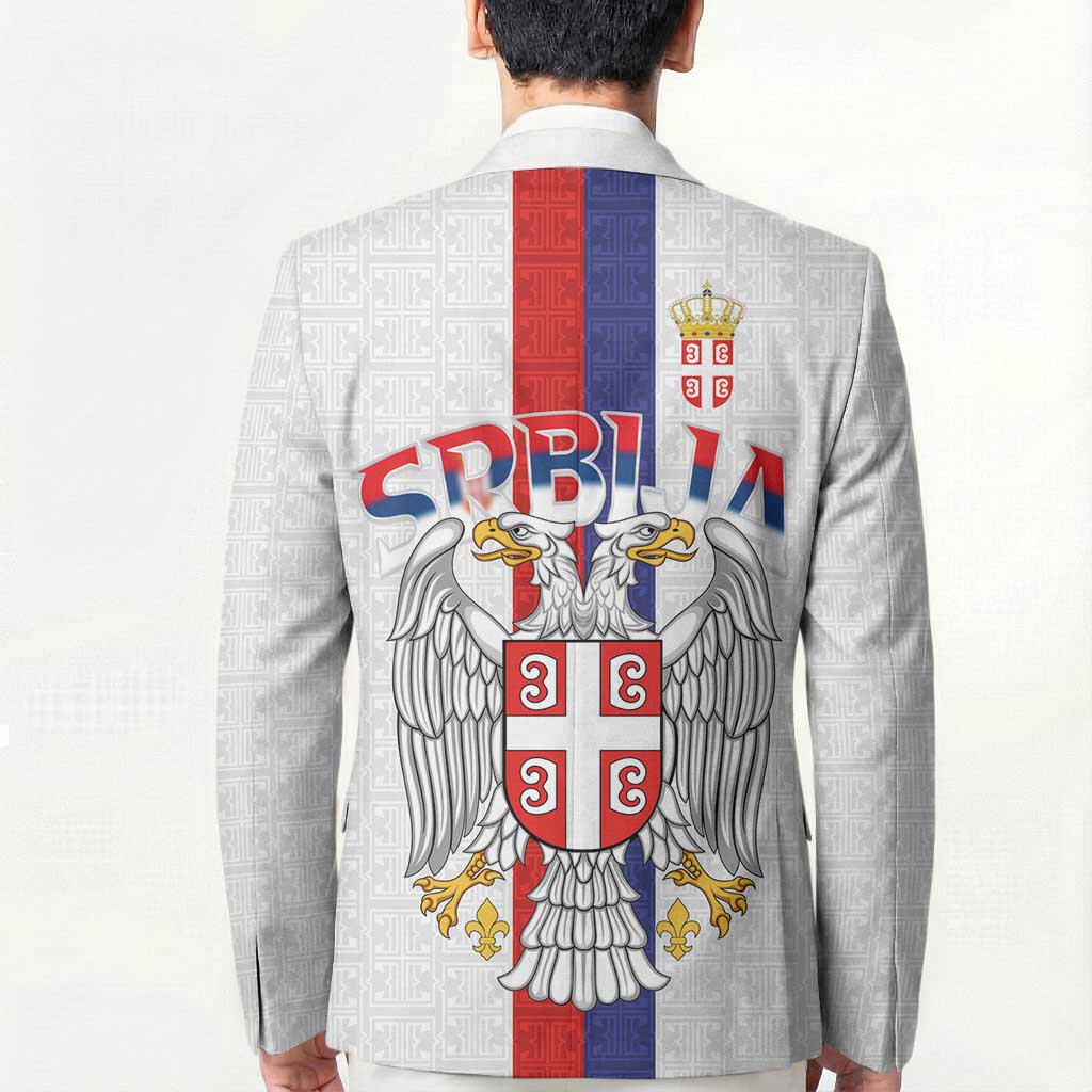 Serbia Coat Of Arms Srbija Eagle Blazer Traditional Serbian Heraldic Crest White Double Headed Eagle