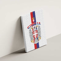 Serbia Coat Of Arms Srbija Eagle Canvas Wall Art Traditional Serbian Heraldic Crest White Double Headed Eagle