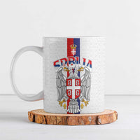 Serbia Coat Of Arms Srbija Eagle Ceramic Mug Traditional Serbian Heraldic Crest White Double Headed Eagle