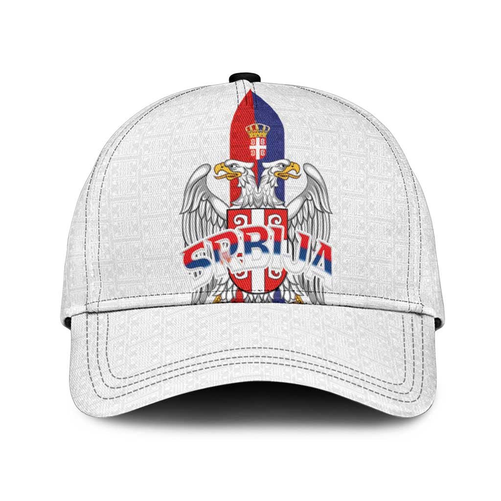 Serbia Coat Of Arms Srbija Eagle Classic Cap Traditional Serbian Heraldic Crest White Double Headed Eagle