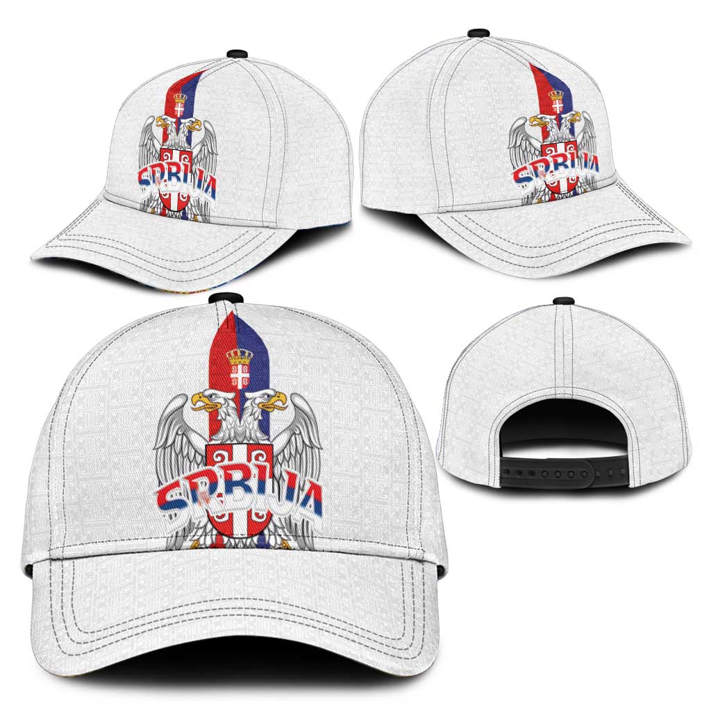Serbia Coat Of Arms Srbija Eagle Classic Cap Traditional Serbian Heraldic Crest White Double Headed Eagle
