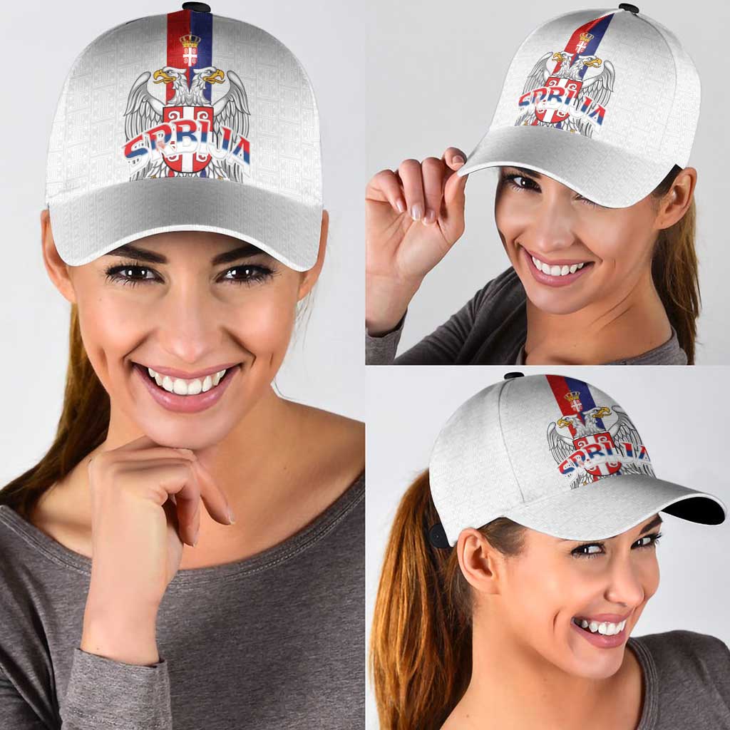 Serbia Coat Of Arms Srbija Eagle Classic Cap Traditional Serbian Heraldic Crest White Double Headed Eagle