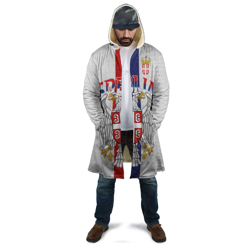 Serbia Coat Of Arms Srbija Eagle Cloak Traditional Serbian Heraldic Crest White Double Headed Eagle