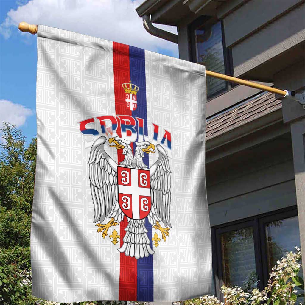 Serbia Coat Of Arms Srbija Eagle Garden Flag Traditional Serbian Heraldic Crest White Double Headed Eagle