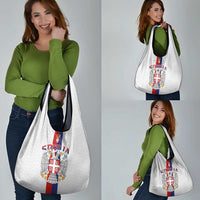 Serbia Coat Of Arms Srbija Eagle Grocery Bag Traditional Serbian Heraldic Crest White Double Headed Eagle