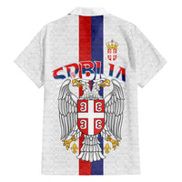 Serbia Coat Of Arms Srbija Eagle Hawaiian Shirt Traditional Serbian Heraldic Crest White Double Headed Eagle