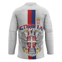 Serbia Coat Of Arms Srbija Eagle Hockey Jersey Traditional Serbian Heraldic Crest White Double Headed Eagle