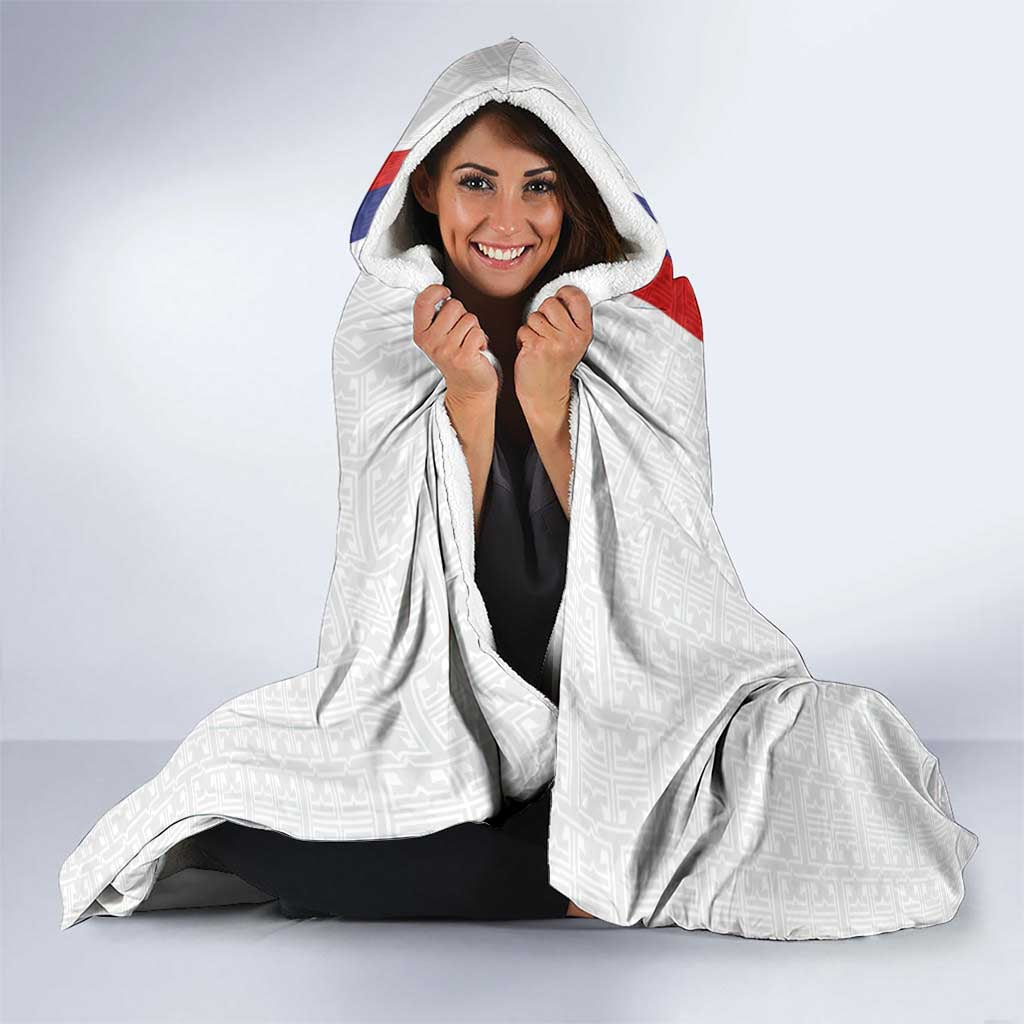 Serbia Coat Of Arms Srbija Eagle Hooded Blanket Traditional Serbian Heraldic Crest White Double Headed Eagle