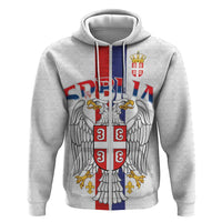 Serbia Coat Of Arms Srbija Eagle Hoodie Traditional Serbian Heraldic Crest White Double Headed Eagle