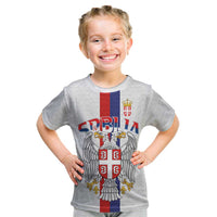Serbia Coat Of Arms Srbija Eagle Kid T Shirt Traditional Serbian Heraldic Crest White Double Headed Eagle