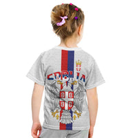 Serbia Coat Of Arms Srbija Eagle Kid T Shirt Traditional Serbian Heraldic Crest White Double Headed Eagle