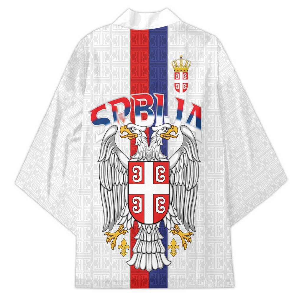 Serbia Coat Of Arms Srbija Eagle Kimono Traditional Serbian Heraldic Crest White Double Headed Eagle