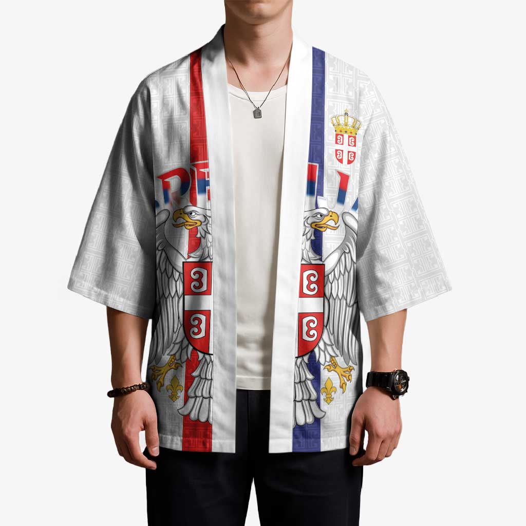 Serbia Coat Of Arms Srbija Eagle Kimono Traditional Serbian Heraldic Crest White Double Headed Eagle