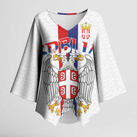 Serbia Coat Of Arms Srbija Eagle Kimono Sleeve Blouse Traditional Serbian Heraldic Crest White Double Headed Eagle