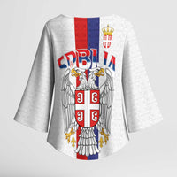 Serbia Coat Of Arms Srbija Eagle Kimono Sleeve Blouse Traditional Serbian Heraldic Crest White Double Headed Eagle