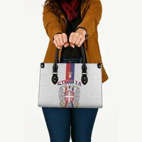 Serbia Coat Of Arms Srbija Eagle Leather Bag Traditional Serbian Heraldic Crest White Double Headed Eagle