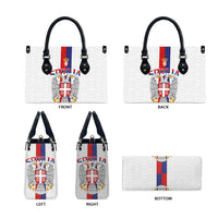 Serbia Coat Of Arms Srbija Eagle Leather Bag Traditional Serbian Heraldic Crest White Double Headed Eagle