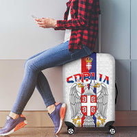 Serbia Coat Of Arms Srbija Eagle Luggage Cover Traditional Serbian Heraldic Crest White Double Headed Eagle
