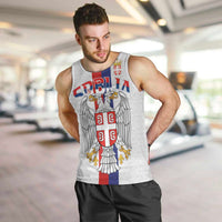 Serbia Coat Of Arms Srbija Eagle Men Tank Top Traditional Serbian Heraldic Crest White Double Headed Eagle