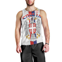 Serbia Coat Of Arms Srbija Eagle Men Tank Top Traditional Serbian Heraldic Crest White Double Headed Eagle