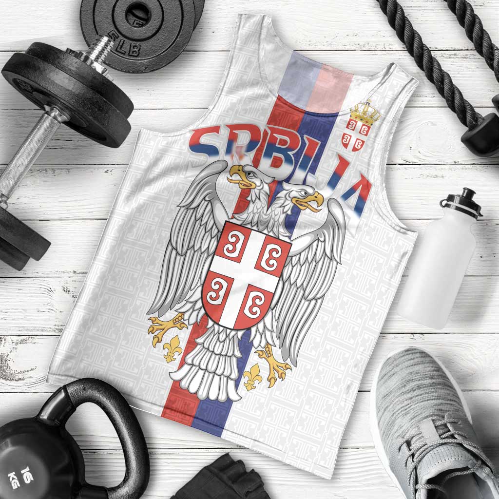 Serbia Coat Of Arms Srbija Eagle Men Tank Top Traditional Serbian Heraldic Crest White Double Headed Eagle