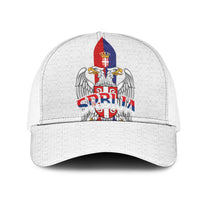 Serbia Coat Of Arms Srbija Eagle Mesh Trucker Cap Traditional Serbian Heraldic Crest White Double Headed Eagle