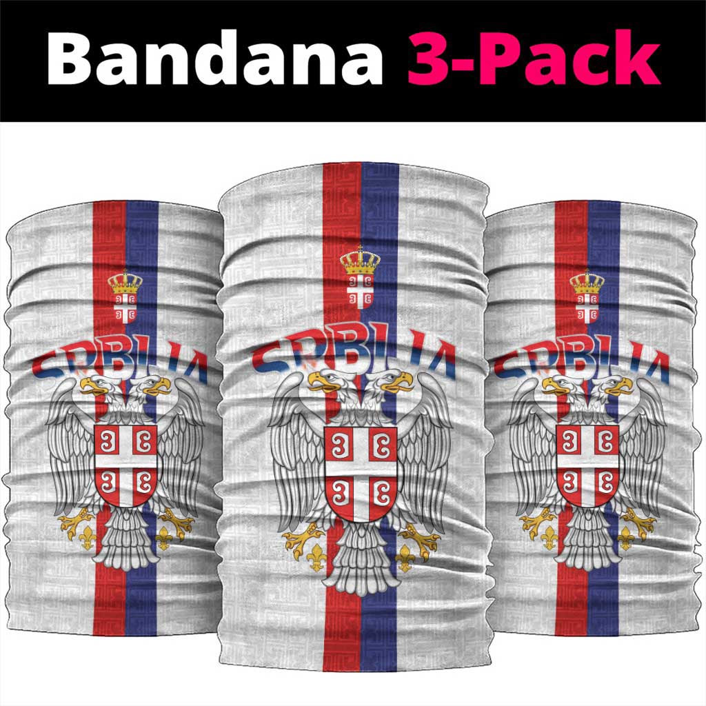Serbia Coat Of Arms Srbija Eagle Neck Gaiter Traditional Serbian Heraldic Crest White Double Headed Eagle
