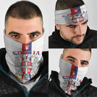 Serbia Coat Of Arms Srbija Eagle Neck Gaiter Traditional Serbian Heraldic Crest White Double Headed Eagle