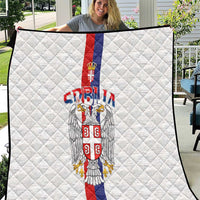 Serbia Coat Of Arms Srbija Eagle Quilt Traditional Serbian Heraldic Crest White Double Headed Eagle