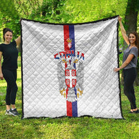 Serbia Coat Of Arms Srbija Eagle Quilt Traditional Serbian Heraldic Crest White Double Headed Eagle