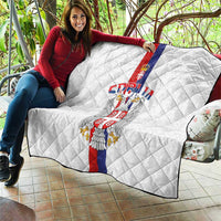 Serbia Coat Of Arms Srbija Eagle Quilt Traditional Serbian Heraldic Crest White Double Headed Eagle