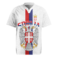 Serbia Coat Of Arms Srbija Eagle Rugby Jersey Traditional Serbian Heraldic Crest White Double Headed Eagle