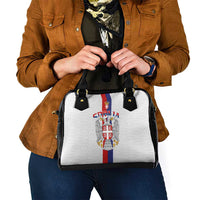 Serbia Coat Of Arms Srbija Eagle Shoulder Handbag Traditional Serbian Heraldic Crest White Double Headed Eagle