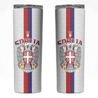 Serbia Coat Of Arms Srbija Eagle Skinny Tumbler Traditional Serbian Heraldic Crest White Double Headed Eagle