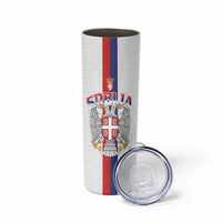 Serbia Coat Of Arms Srbija Eagle Skinny Tumbler Traditional Serbian Heraldic Crest White Double Headed Eagle