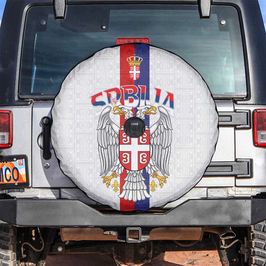 Serbia Coat Of Arms Srbija Eagle Spare Tire Cover Traditional Serbian Heraldic Crest White Double Headed Eagle