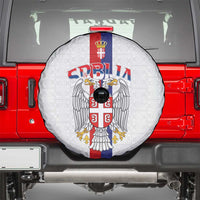 Serbia Coat Of Arms Srbija Eagle Spare Tire Cover Traditional Serbian Heraldic Crest White Double Headed Eagle
