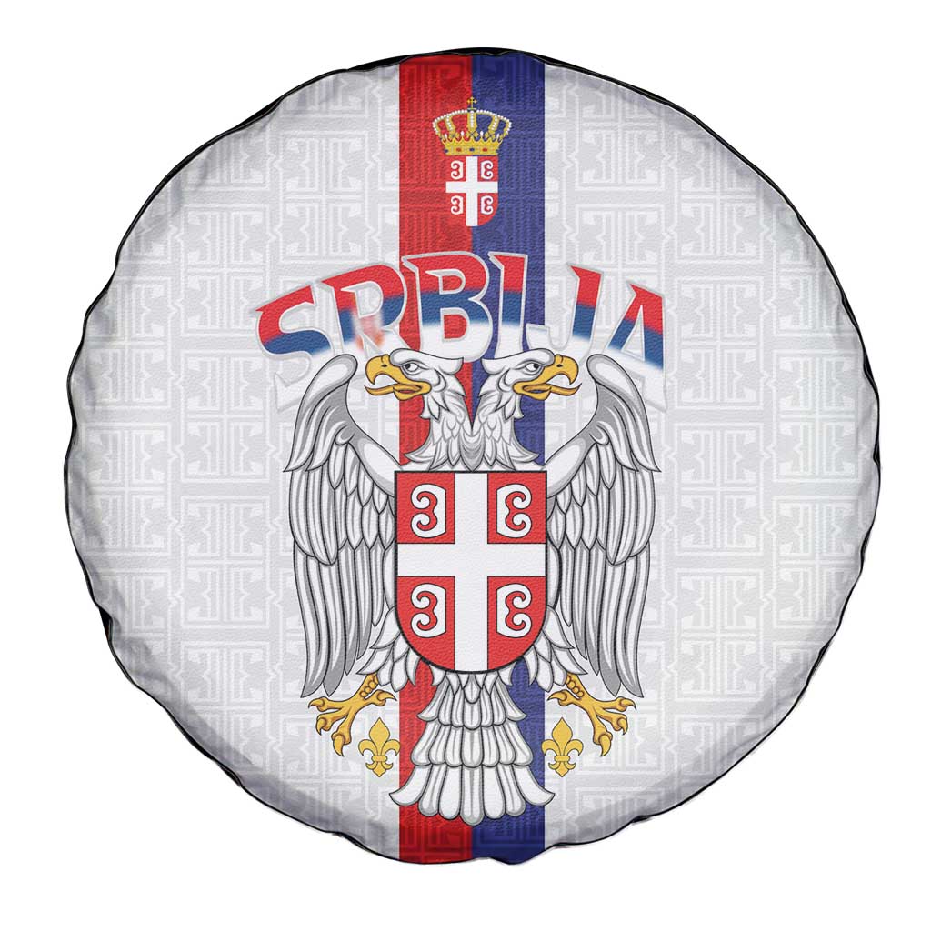 Serbia Coat Of Arms Srbija Eagle Spare Tire Cover Traditional Serbian Heraldic Crest White Double Headed Eagle