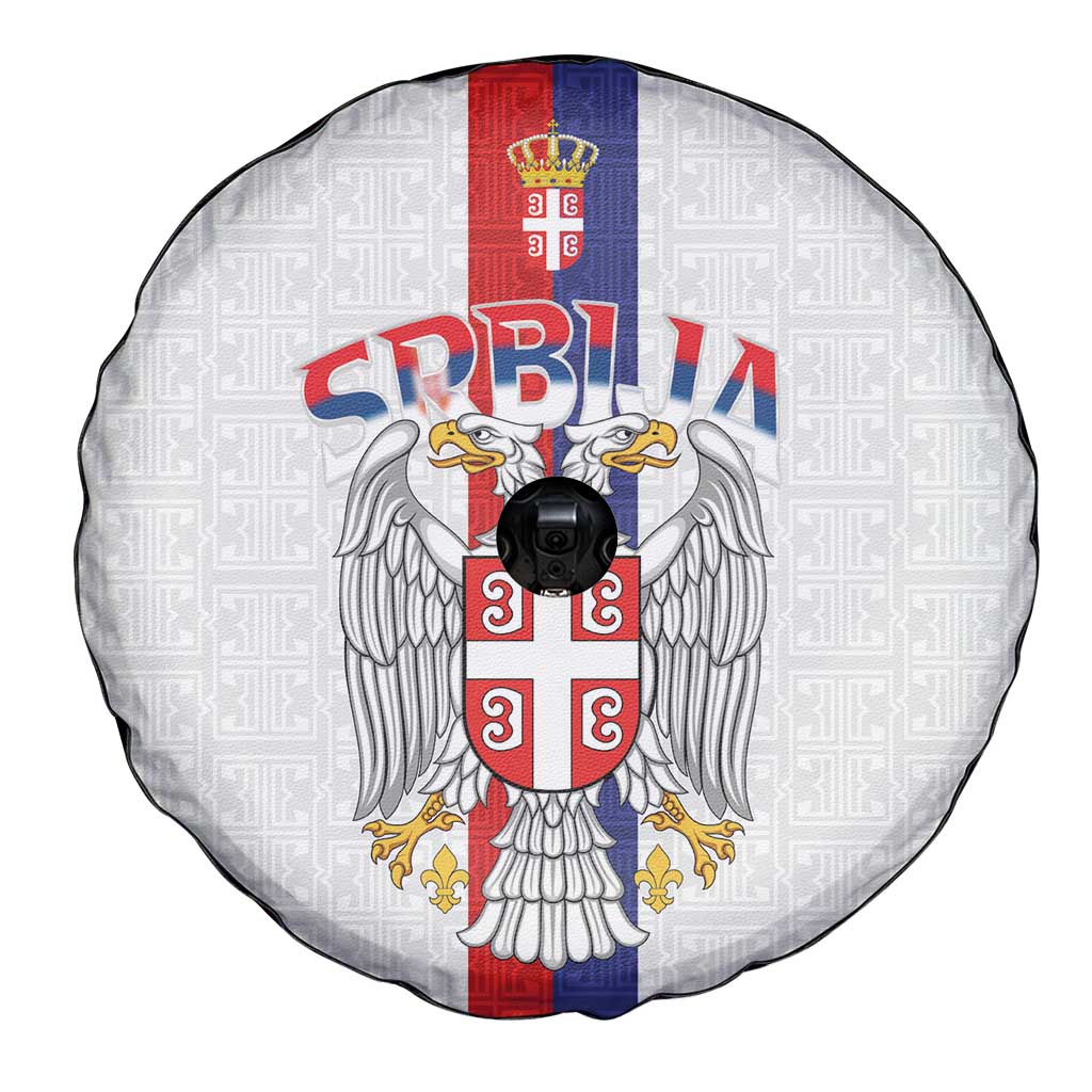 Serbia Coat Of Arms Srbija Eagle Spare Tire Cover Traditional Serbian Heraldic Crest White Double Headed Eagle